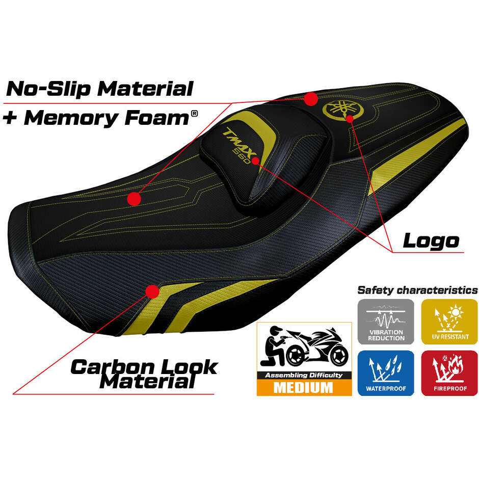 Rivestimento Sella TPZ Italia Specifico Per Yamaha T-Max 560 2022-2025 Modello Kira Comfort System