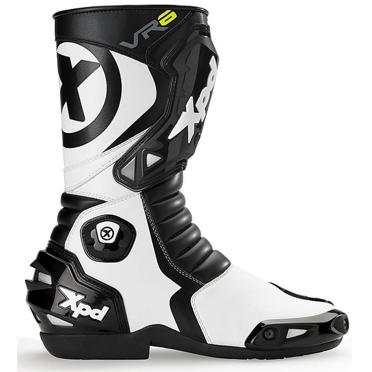 Road Racing Moto XPD VR6.2 Boots Black White