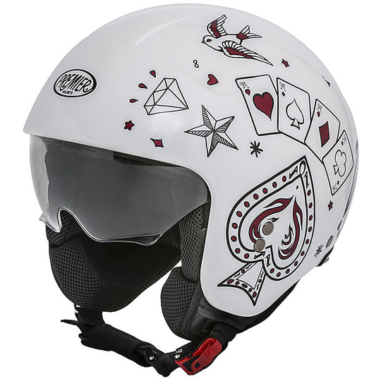 ROCKER CT 8 White Mini Jet Motorcycle Helmet