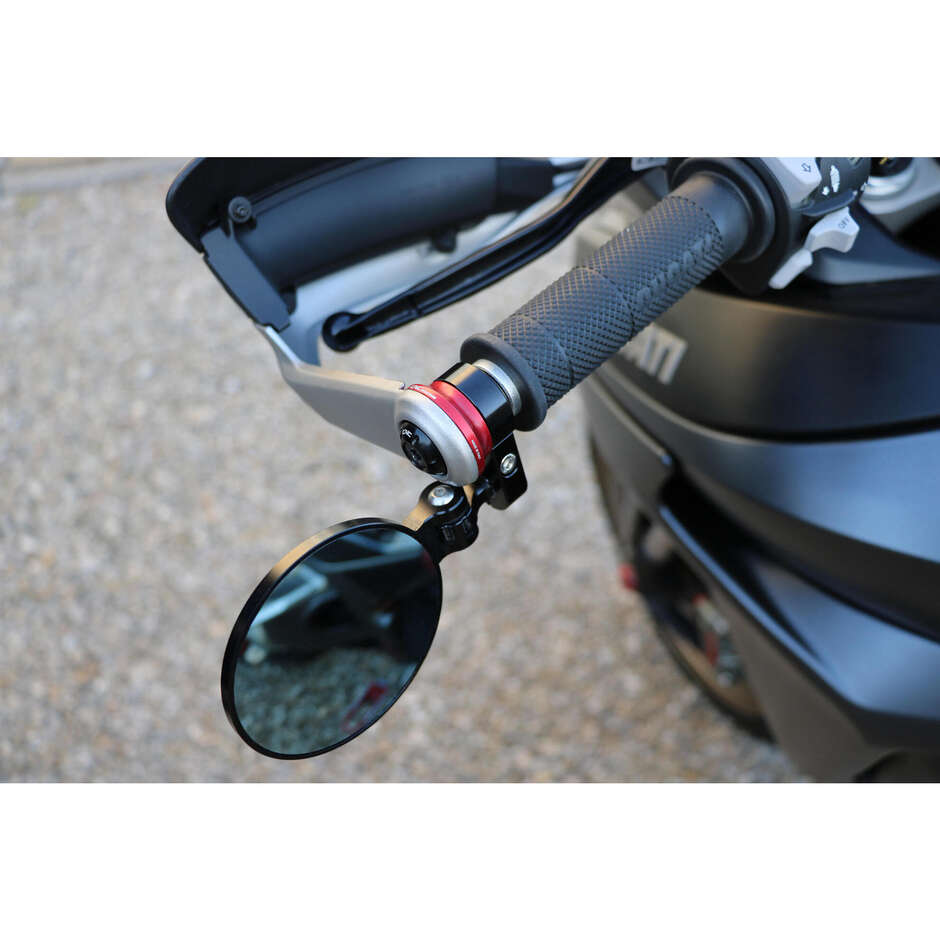 Rocket MRA03 Lenkerendenspiegeladapter für Multistrada CNC Racing Rot