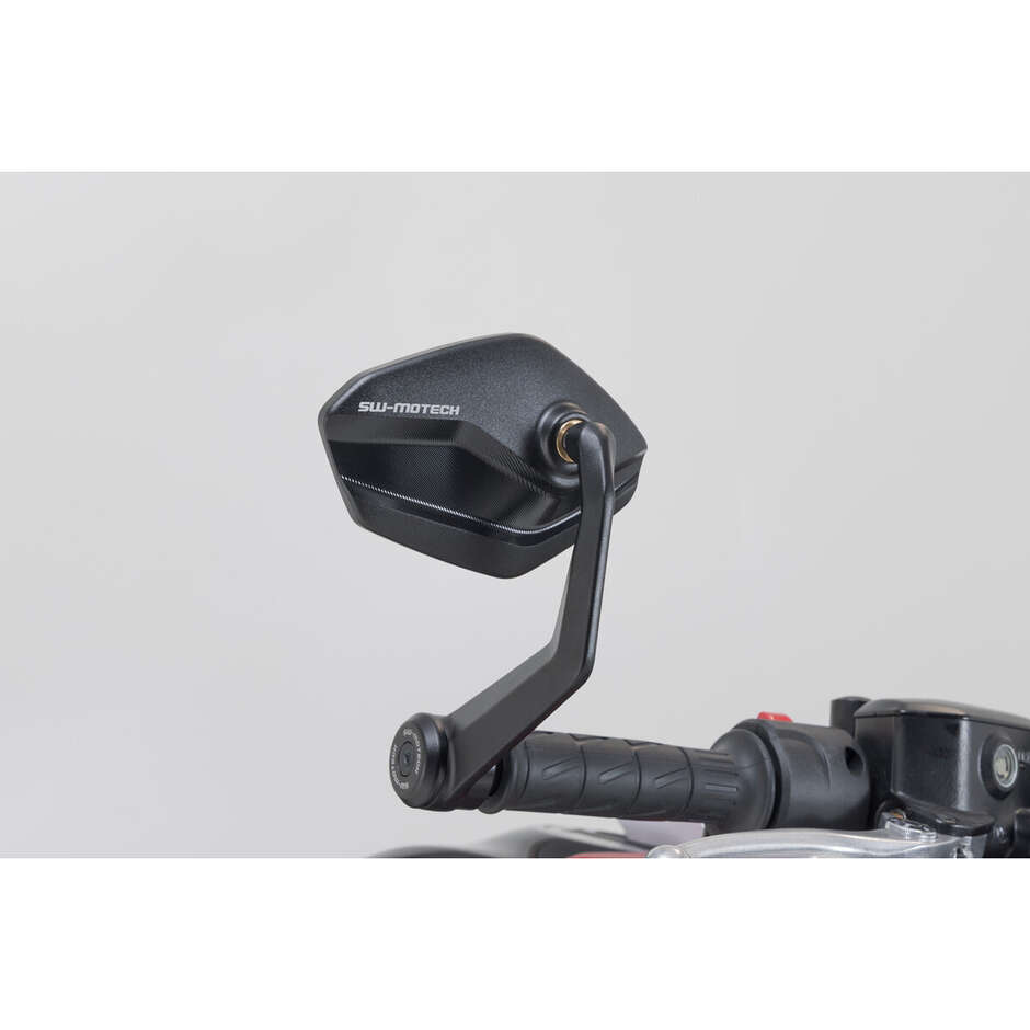 Rétroviseur de guidon noir Sw-Motech MIR.08.866.10000 pour Kawasaki Z650 (16-), Z7 Hybrid (23-)