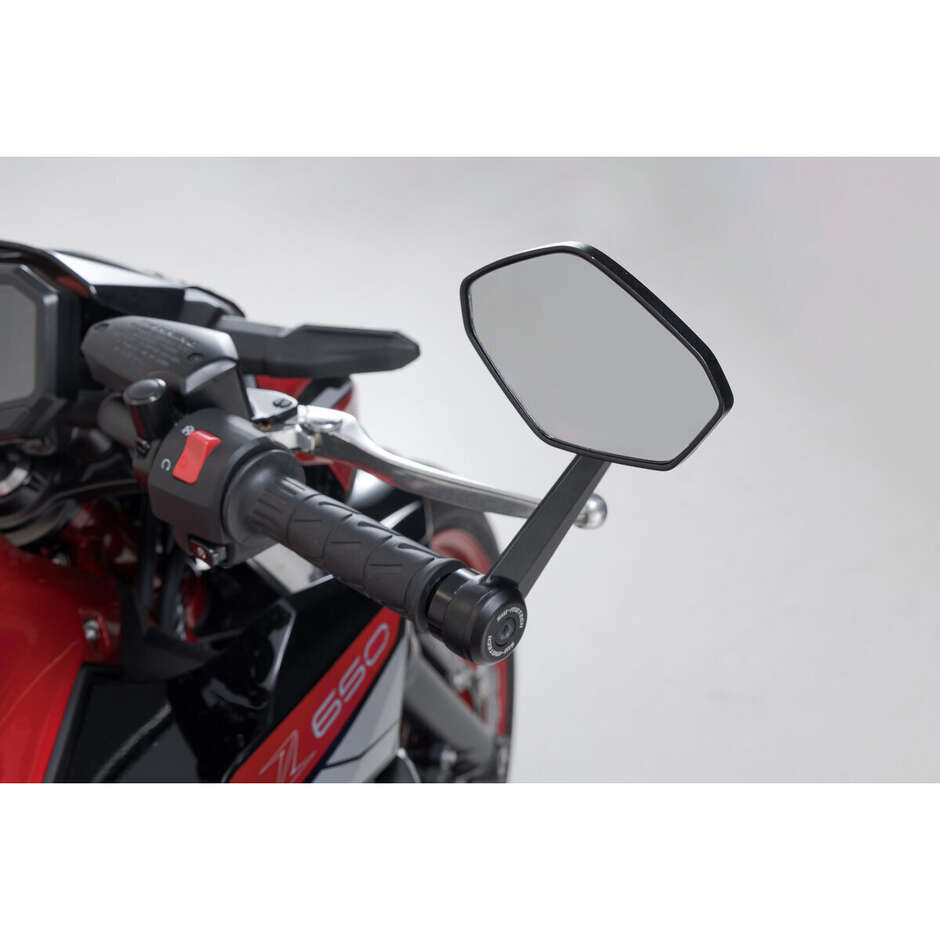 Rétroviseur de guidon noir Sw-Motech MIR.08.866.10000 pour Kawasaki Z650 (16-), Z7 Hybrid (23-)