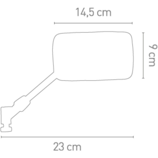Rétroviseur de moto réversible rectangulaire simple Chaft homologué