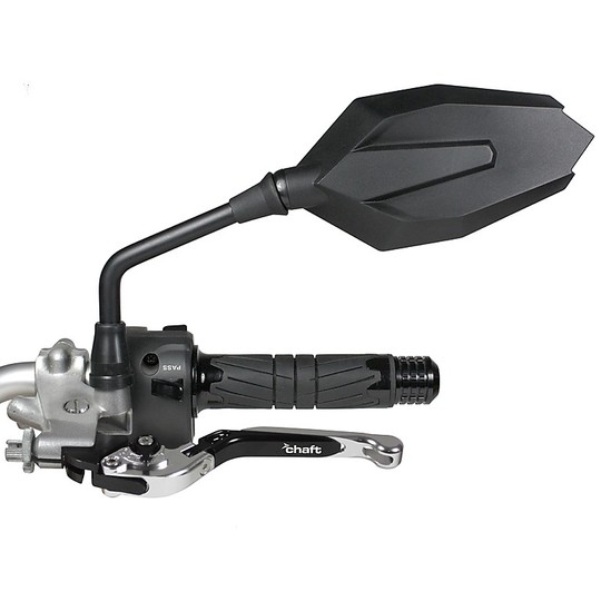 Rétroviseur moto Chaft homologué Peaky, diamètre 10, noir réversible