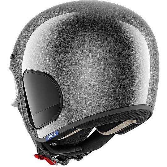 S-DRAK Shark Fiber Jet Motorcycle Helmet Blank Glitter Silver