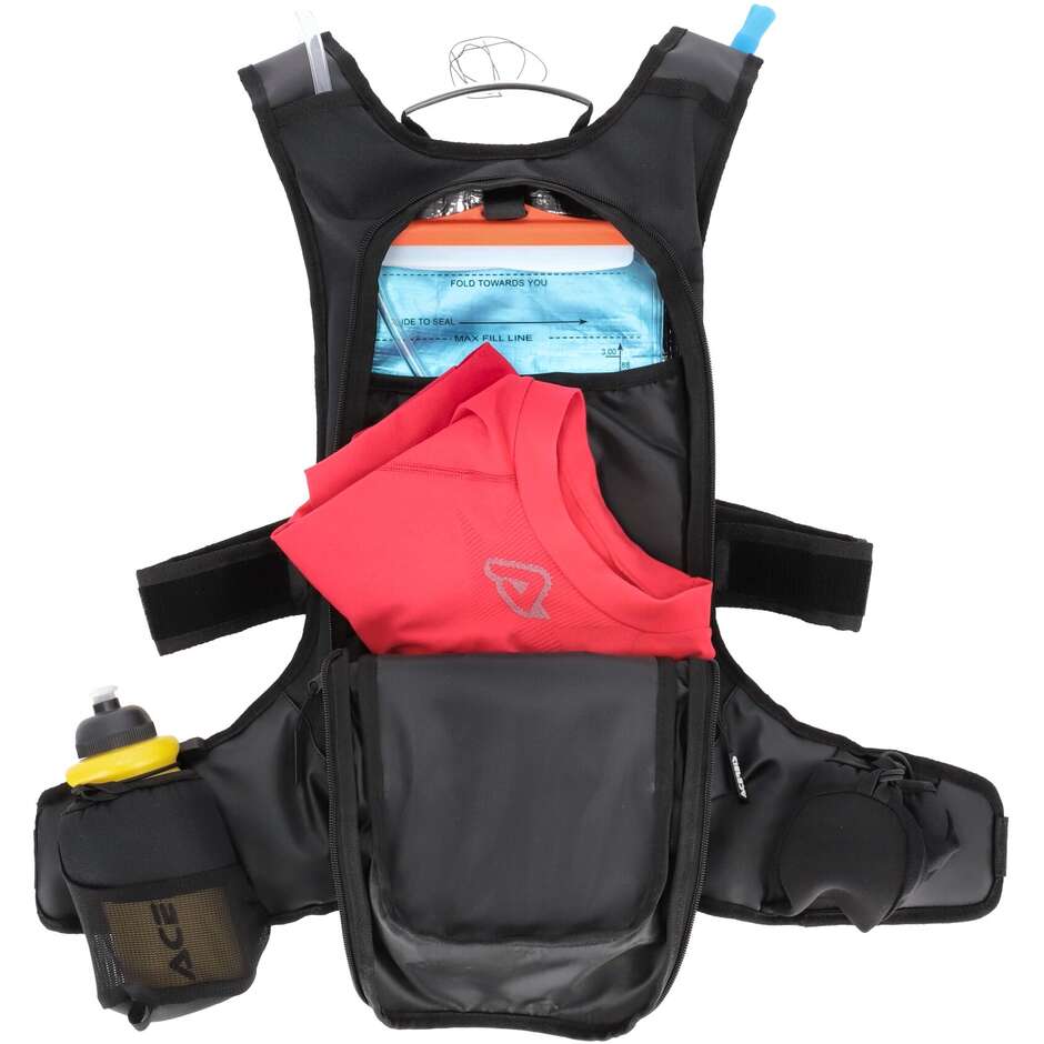 Sac à dos Acerbis X-STORM LOGO avec poche d'hydratation noir blanc