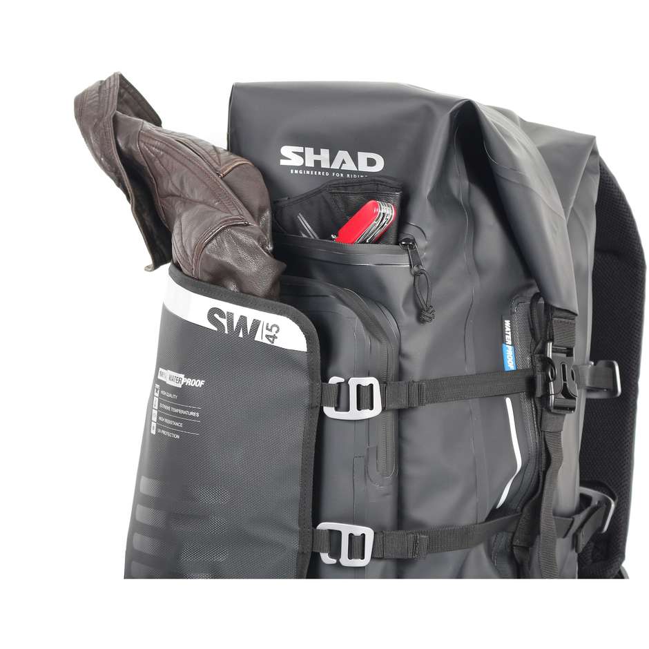 Saddlebag Moto Shad SW45 Waterproof Black 45 Liters