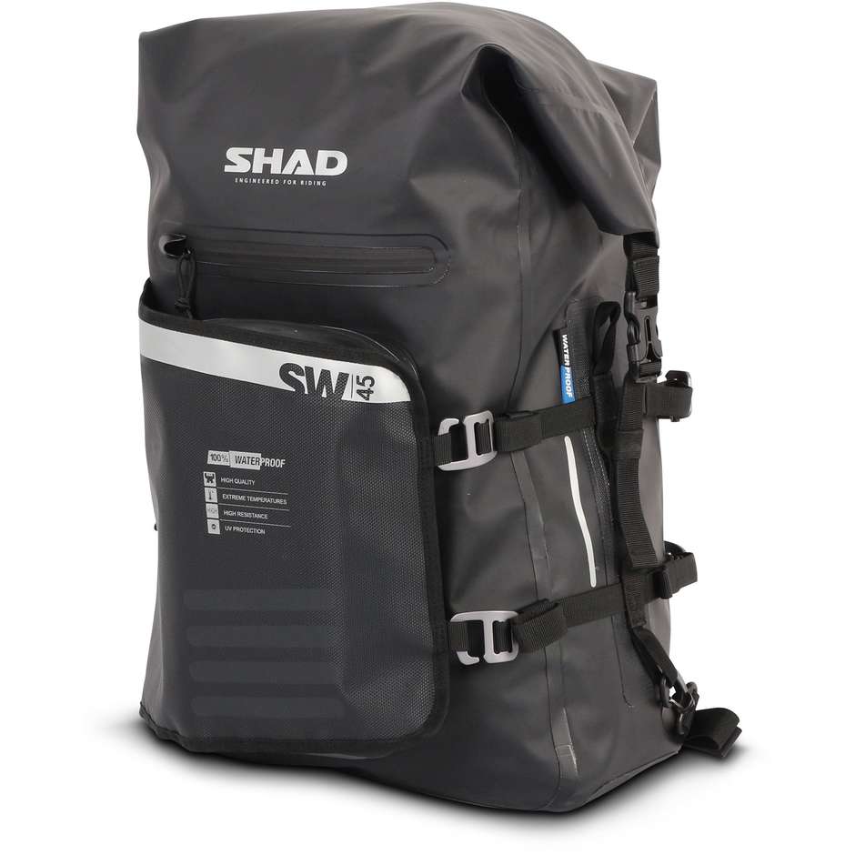 Saddlebag Moto Shad SW45 Waterproof Black 45 Liters
