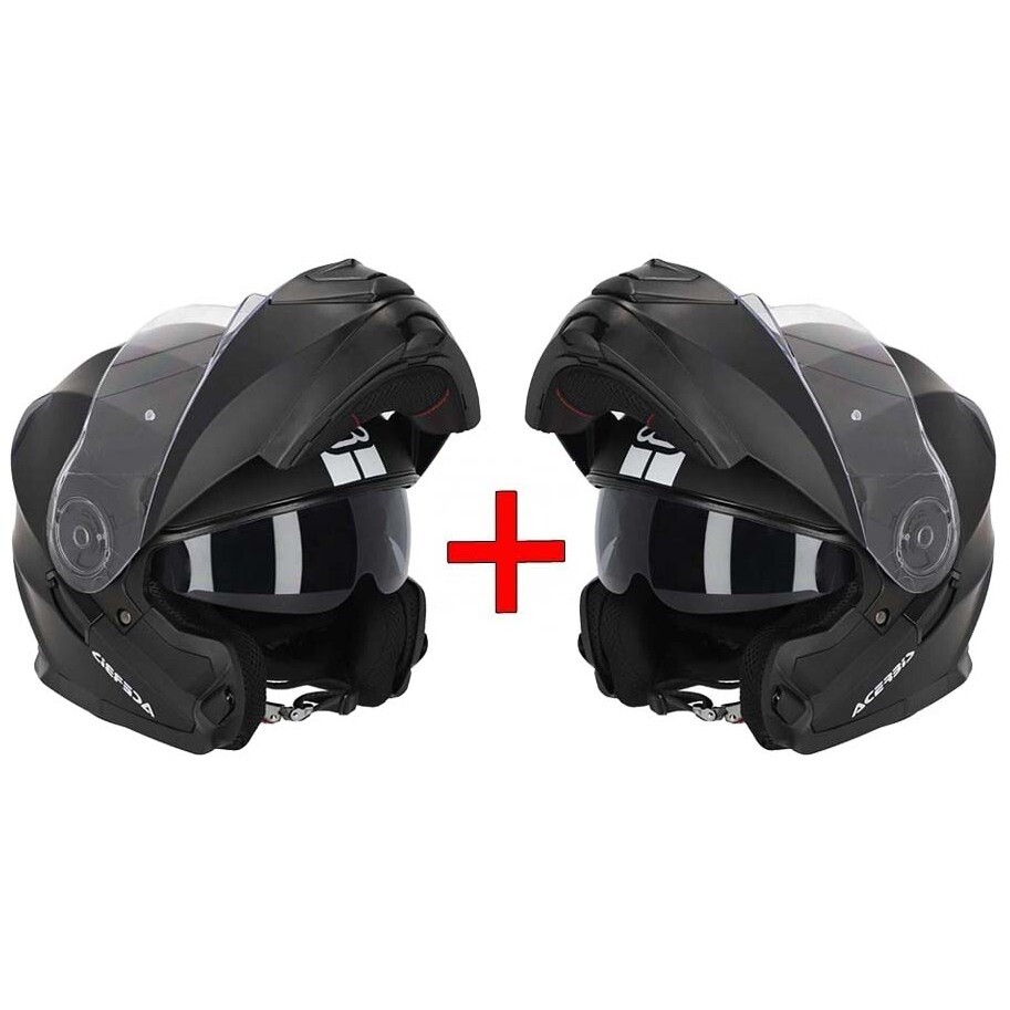 SAVING KIT - Acerbis Serel 22.06 Double Visor Modular Helmets Matt Black