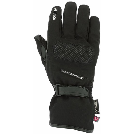 Scarf GTX CE Black Fabric Leather Gloves