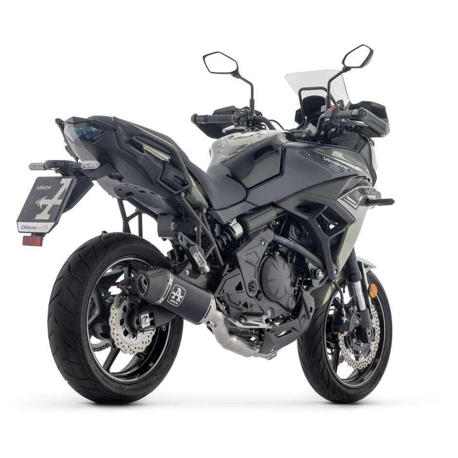 Scarico Completo Arrow omologato con terminale Veloce in alluminio Dark Per Kawasaki VERSYS 650 (24-25)