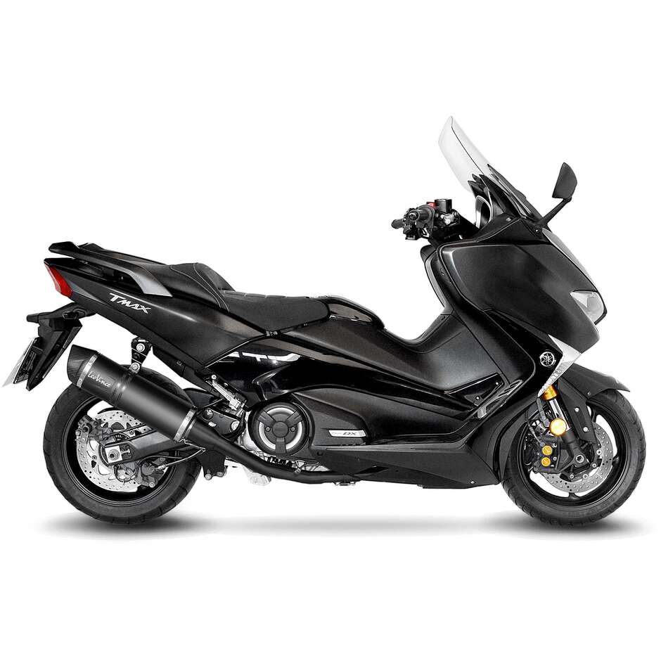 Scarico Completo Full System Leovince 14342EFBU LV ONE EVO BLACK EDITION BLACK PAINTED HEADER PIPES Specifico Per YAMAHA T-MAX530 ABS/DX/SX (17-19)