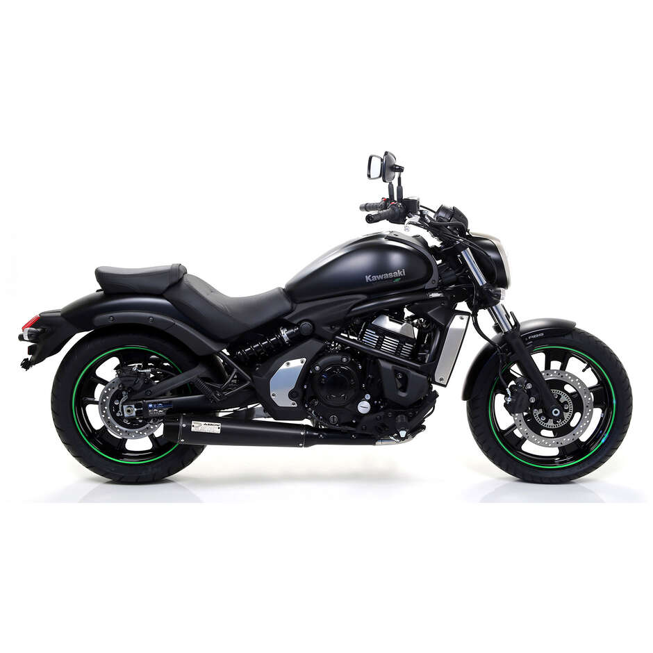 Scarico Completo Rebel con fondello posteriore in carbonio Per Kawasaki Vulcan S 650 (21-24)