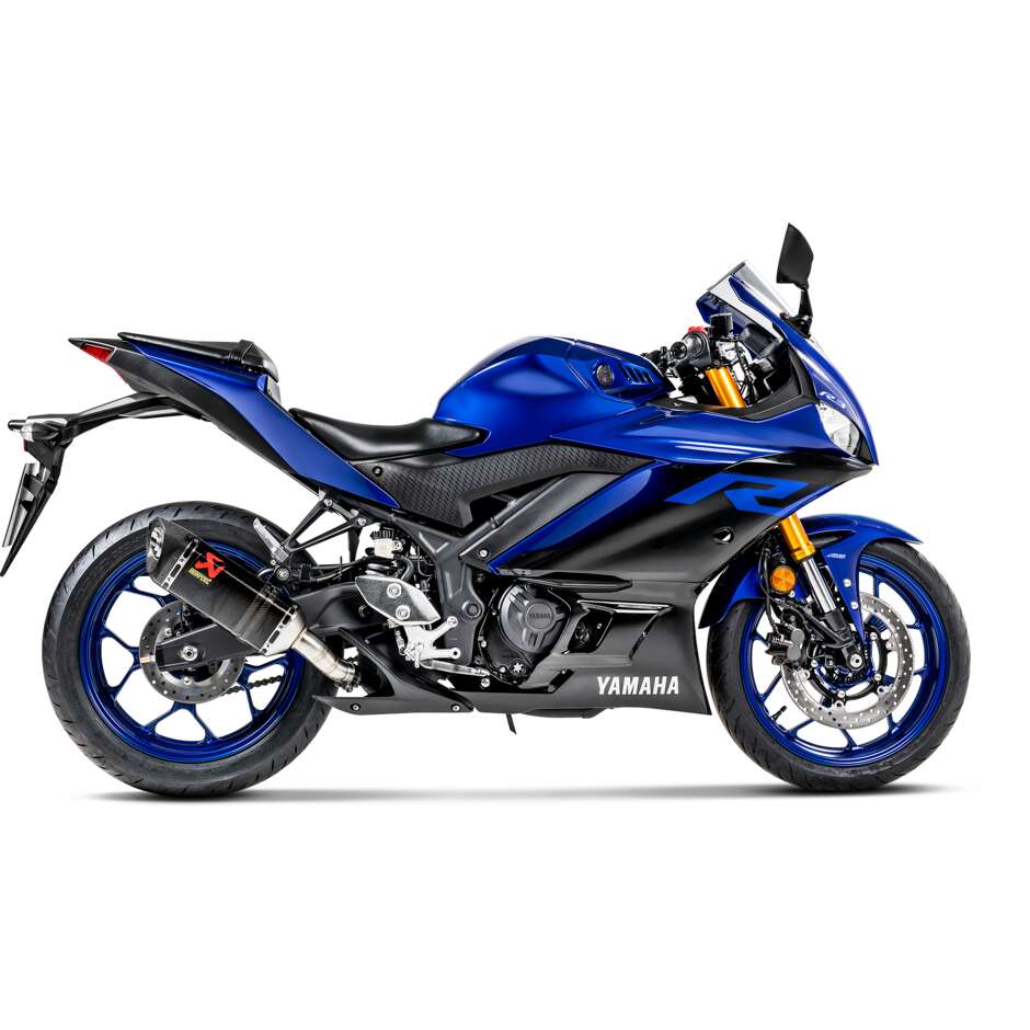 Scarico Slip-On Akrapovic S-Y2SO16-HAPC/1 Specifico Per YAMAHA YZF-R25 (15-24); YZF-R3 (15-21); MT-03 (16-22)