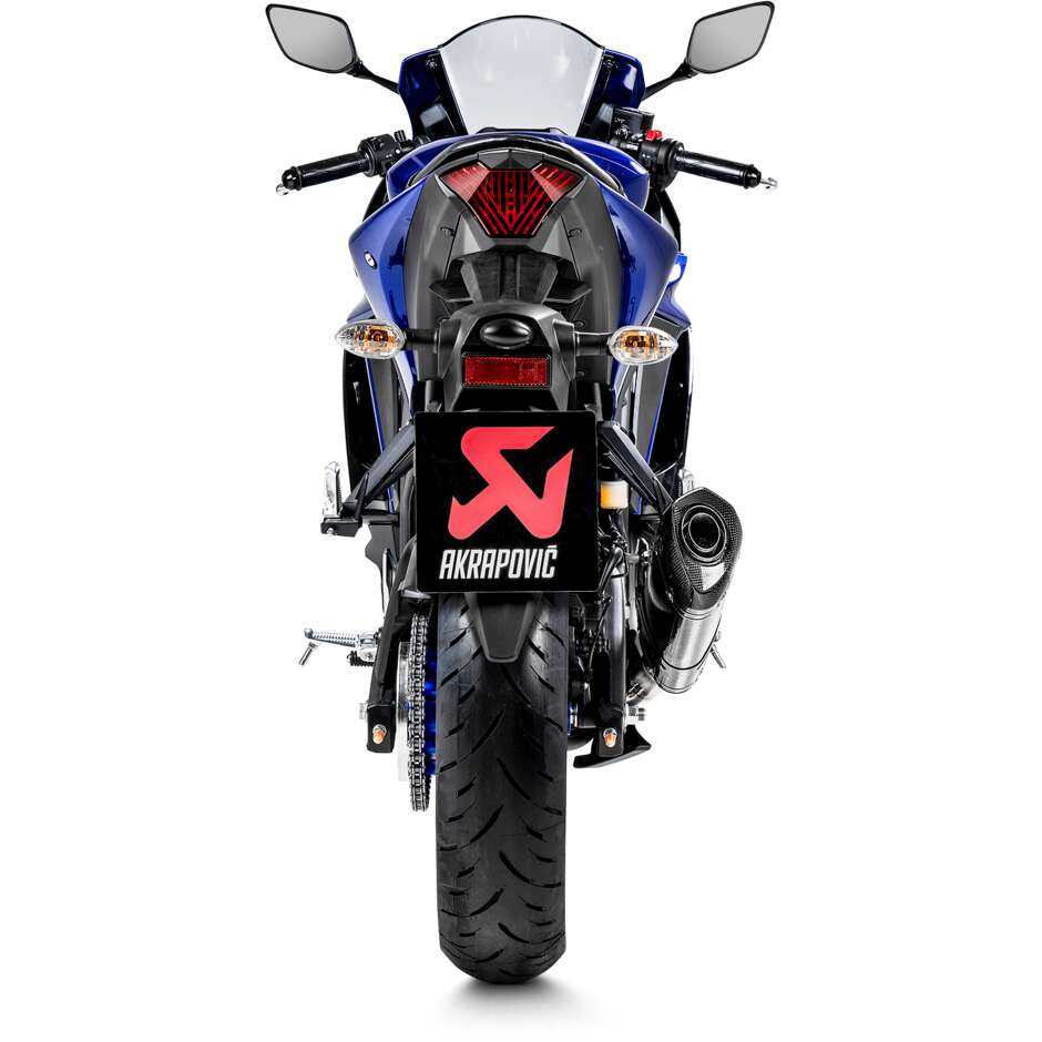Scarico Slip-On Akrapovic S-Y2SO16-HAPC/1 Specifico Per YAMAHA YZF-R25 (15-24); YZF-R3 (15-21); MT-03 (16-22)