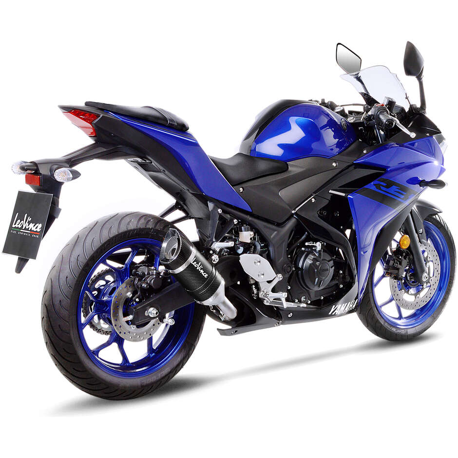 Scarico Slip-On Leovince 14258E LV PRO CARBON FIBER Specifico Per YAMAHA MT-03 (18-20); MT-03 (22-23); YZF-R3 (18-20); YZF-R3 (22-23)