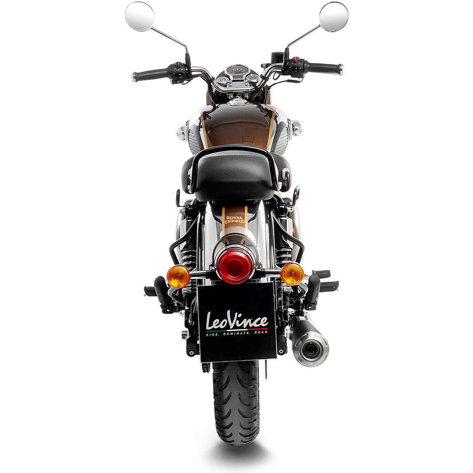 Scarico Slip-On Leovince 15008B CLASSIC RACER BLACK EDITION Specifico Per ROYAL ENFIELD Classic350 - Meteor350 (21-24)