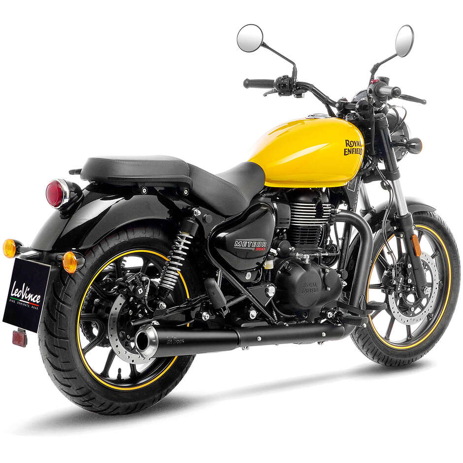 Scarico Slip-On Leovince 15008B CLASSIC RACER BLACK EDITION Specifico Per ROYAL ENFIELD Classic350 - Meteor350 (21-24)