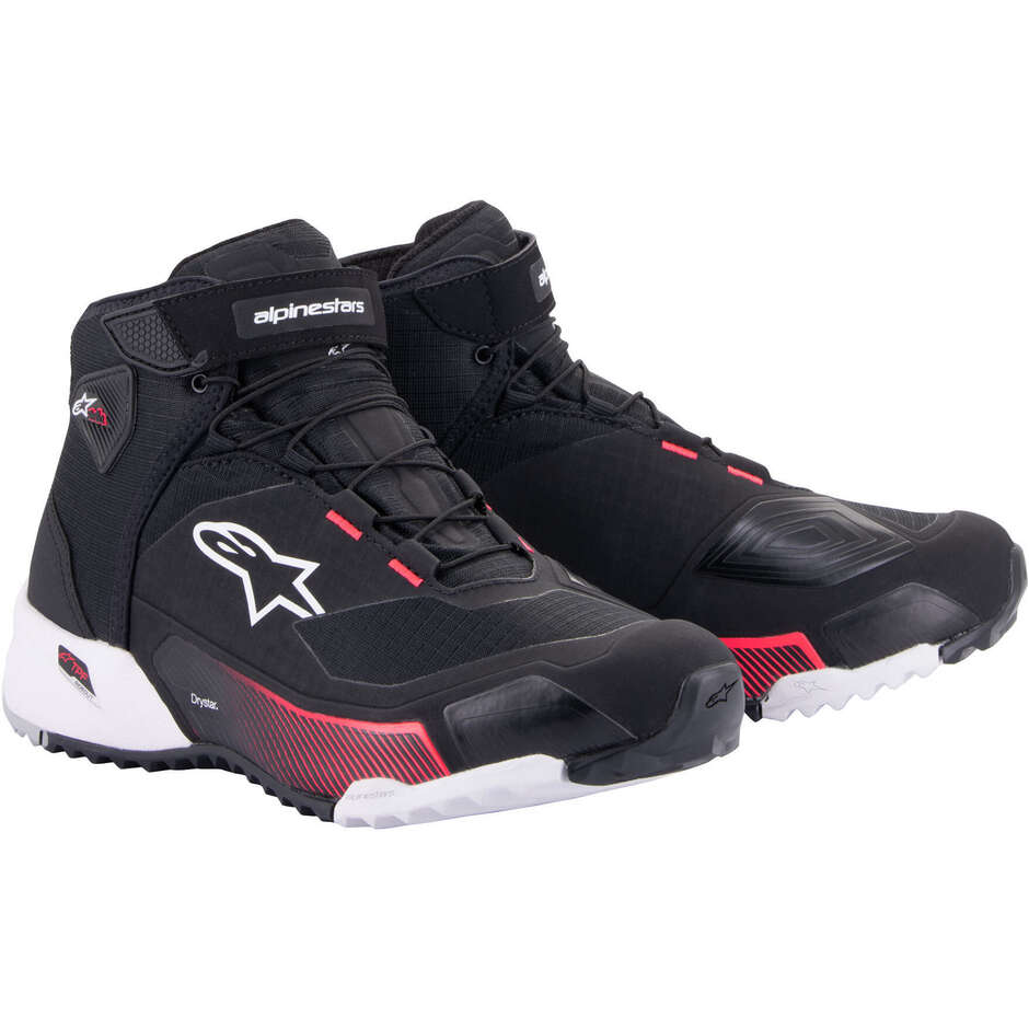 Scarpe Moto Alpinestars CR-X WOMEN'S DRYSTAR Nero Bianco Diva Pink
