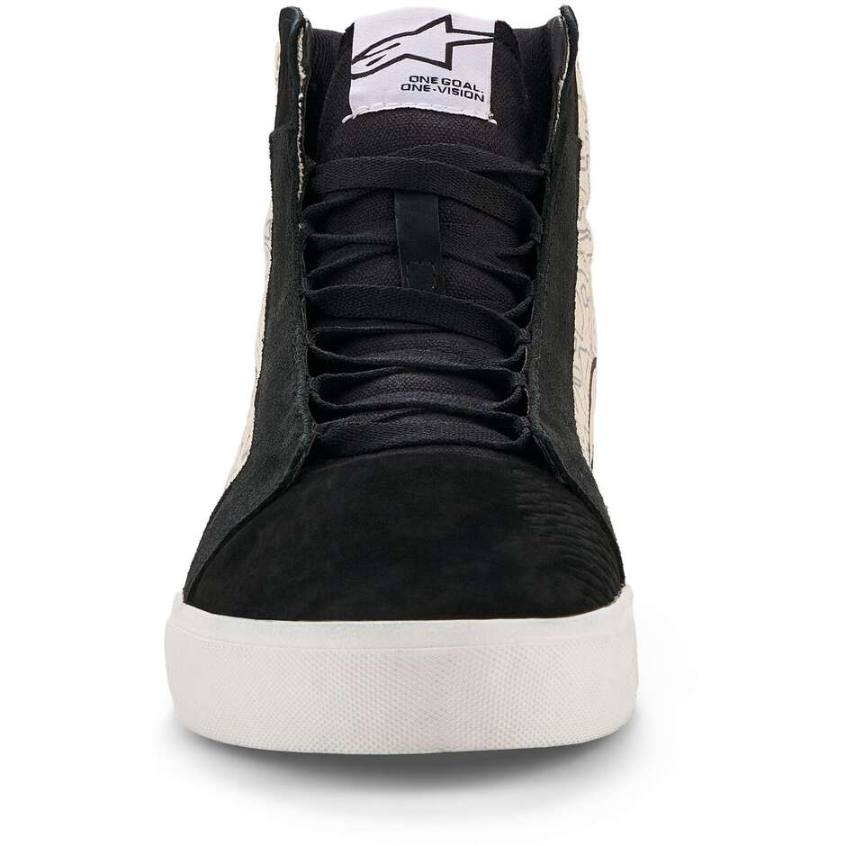 Scarpe Moto Alpinestars RIDE-63 CANVAS Nero Grigio Freddo Bianco