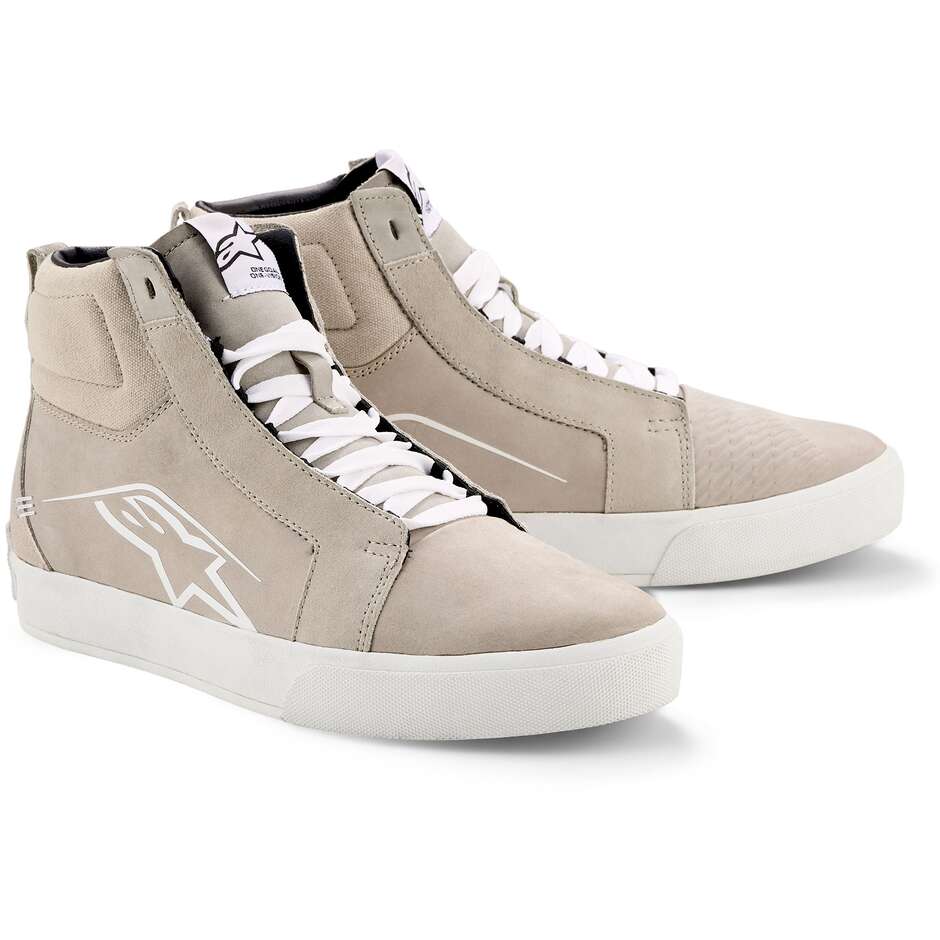 Scarpe Moto RIDE-63 LEATHER Bianco Selvaggina taglia 7
