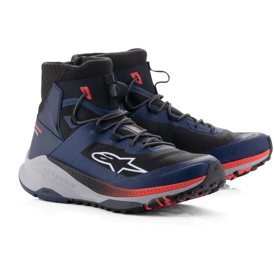 Scarpe Moto Alpinestars SPEEDFORCE XR Blu Nero Rosso Fluo Grigio