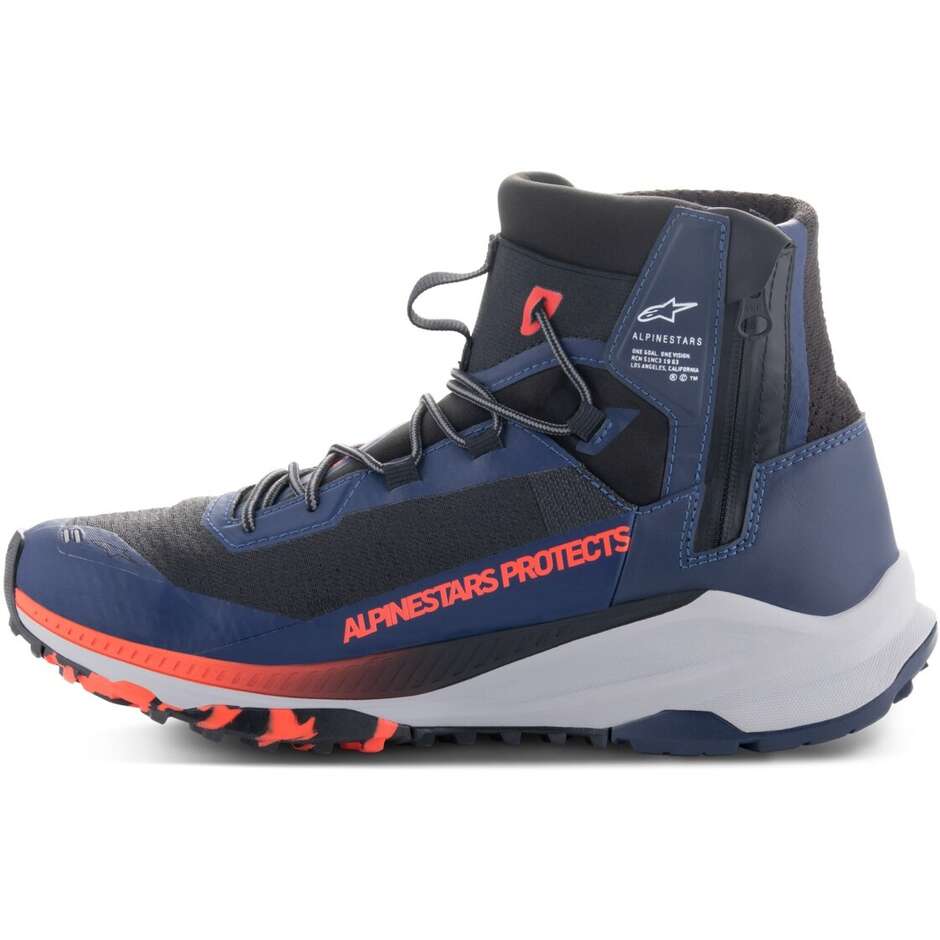 Scarpe Moto Alpinestars SPEEDFORCE XR Blu Nero Rosso Fluo Grigio