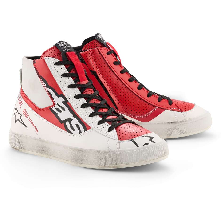 Scarpe Moto STATED FLAIR Bianco Rosso Brillante taglia 10