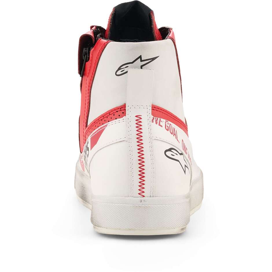 Scarpe Moto Alpinestars STATED FLAIR Bianco Rosso Brillante