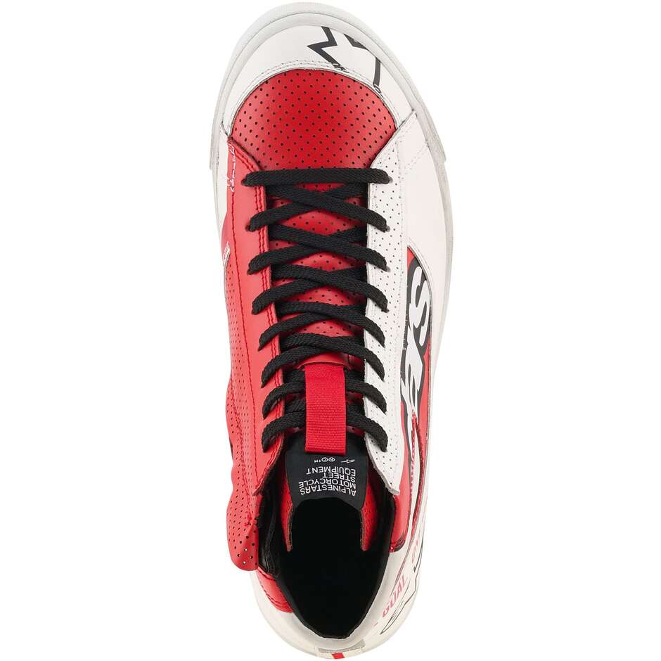 Scarpe Moto Alpinestars STATED FLAIR Bianco Rosso Brillante