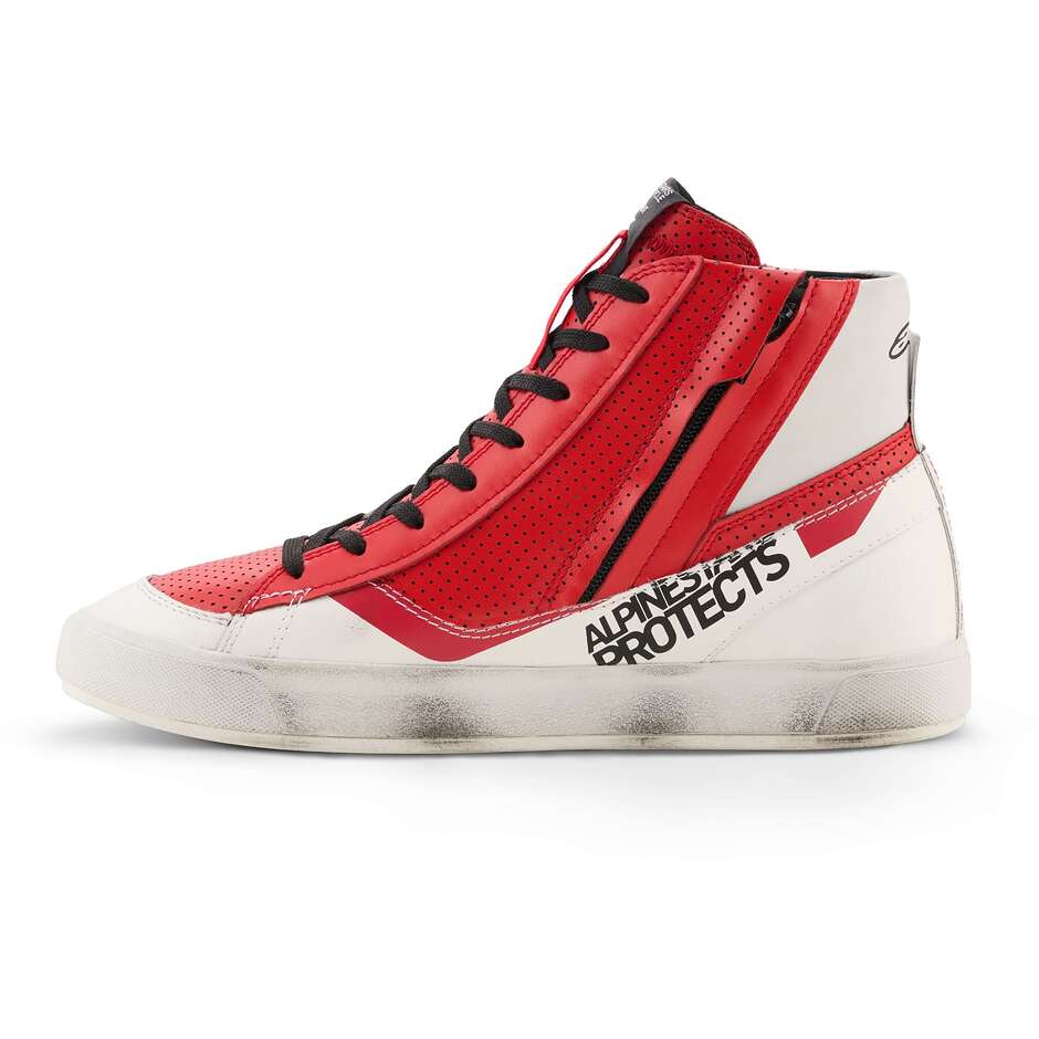 Scarpe Moto Alpinestars STATED FLAIR Bianco Rosso Brillante