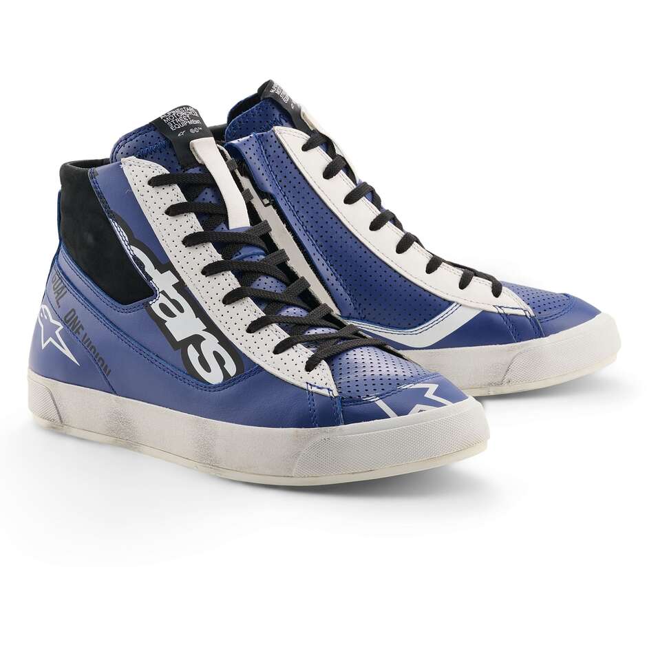 Scarpe Moto STATED FLAIR Blu Brillante Bianco Ne taglia 13