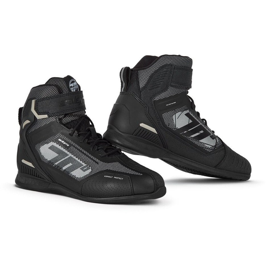 Scarpe Moto Seventy Degrees SD-BR2 VELOCE Nero Grigio