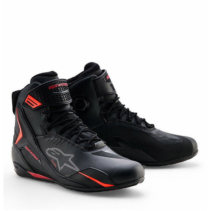 Scarpe Moto Tecniche Faster 4 Drystar Nero Rosso taglia 12