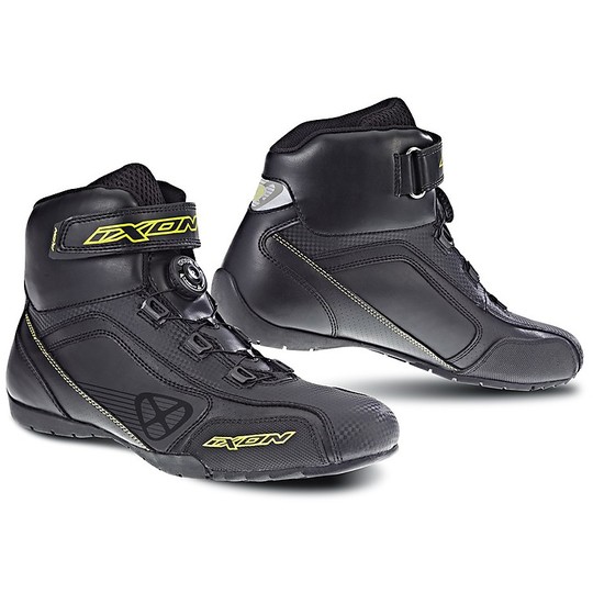 Scarpe Moto Tecniche Ixon Sneakers Assault Nero/Giallo Vivo