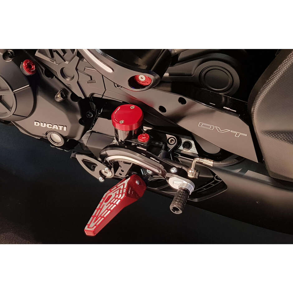 Schraube für Bremsflüssigkeitsbehälter hinten KV328 CNC Racing Rot
