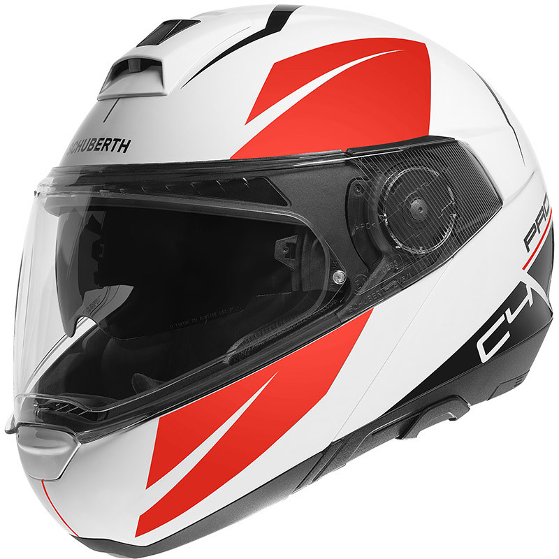 Schuberth C4 Pro Merack Modular Motorcycle Helmet White Red