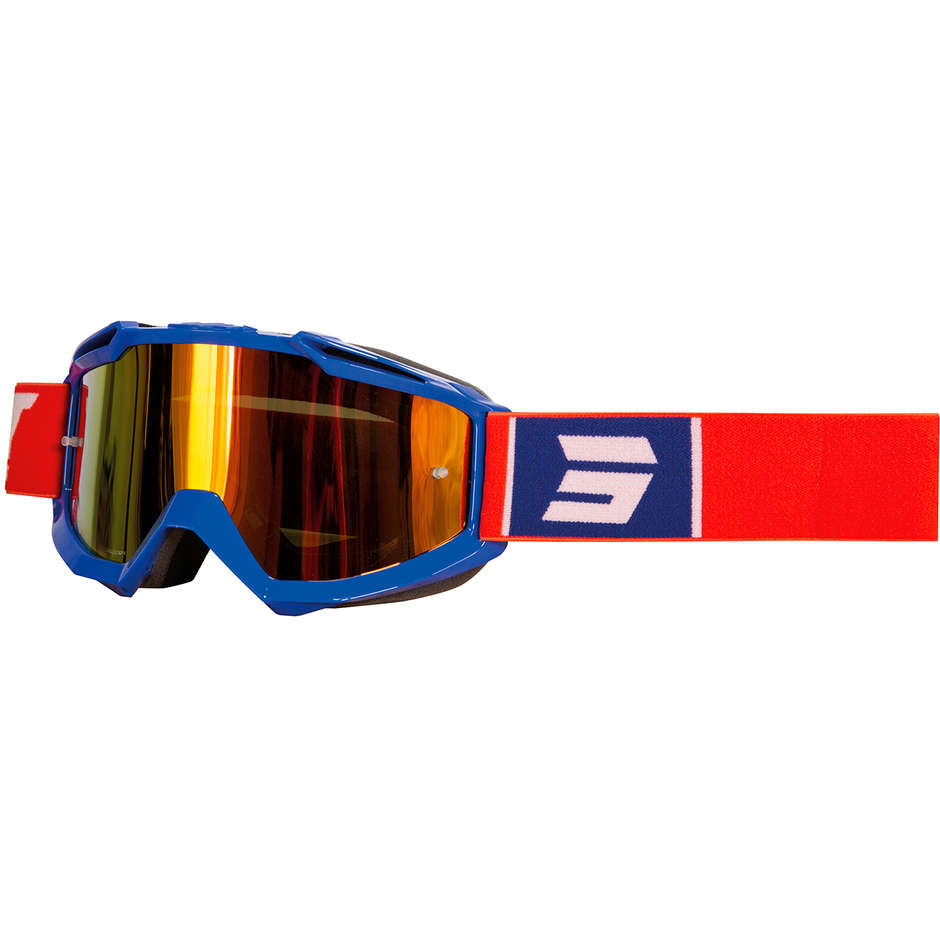Schuss IRIS Mode Blau Marine Rot Moto Cross Enduro Brillenmaske