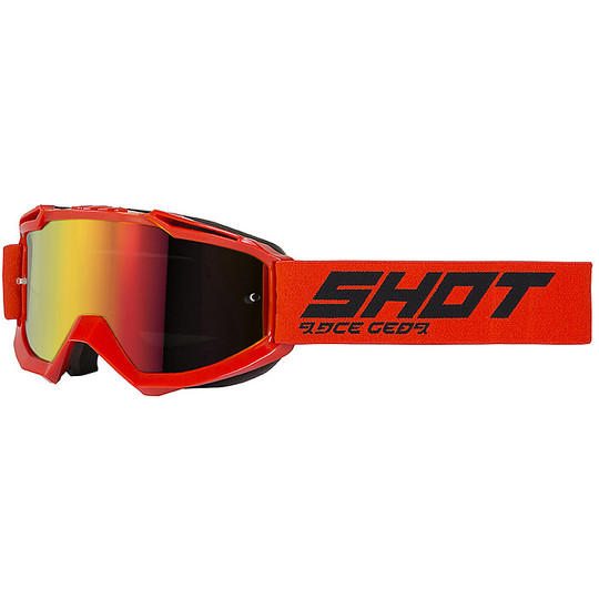 Schutzbrille Moto Cross Enduro Schuss IRIS Red Red Lens