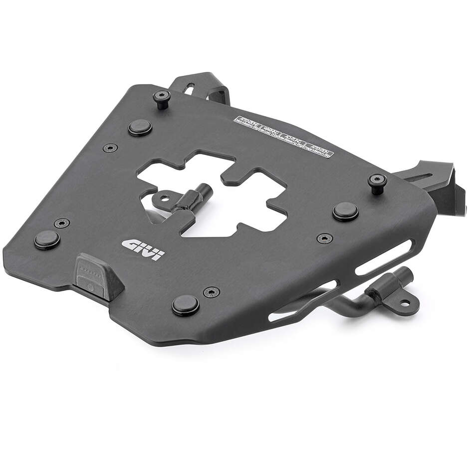 Schwarzer Aluminium-Gepäckträger für Givi Monokey Topcase SRA8400 für HARLEY DAVIDSON Pan America 1250 (21 > 24)