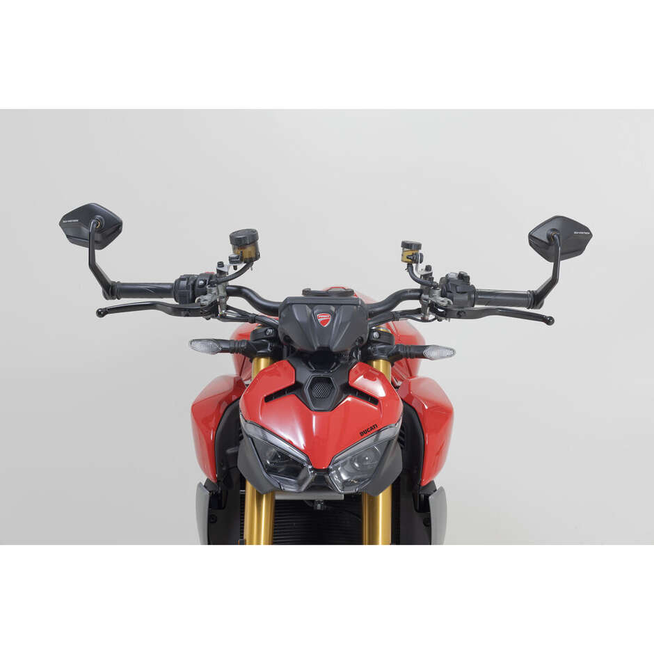 Schwarzer Lenker-Rückspiegel Sw-Motech MIR.04.882.10002 für Aprilia, Ducati, Honda, KTM, Yamaha Modelle