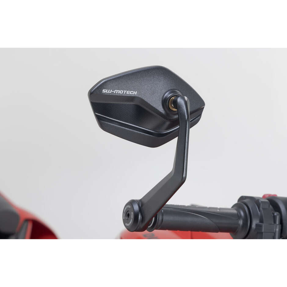 Schwarzer Lenker-Rückspiegel Sw-Motech MIR.04.882.10002 für Aprilia, Ducati, Honda, KTM, Yamaha Modelle