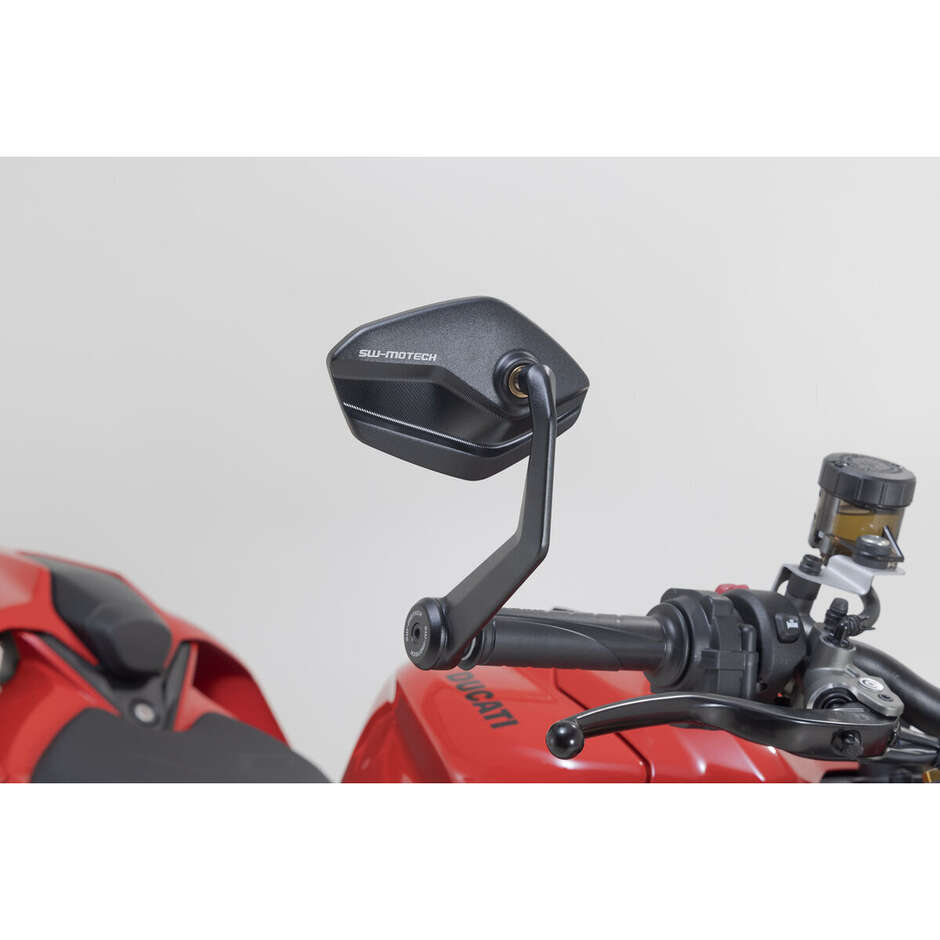 Schwarzer Lenker-Rückspiegel Sw-Motech MIR.04.882.10002 für Aprilia, Ducati, Honda, KTM, Yamaha Modelle