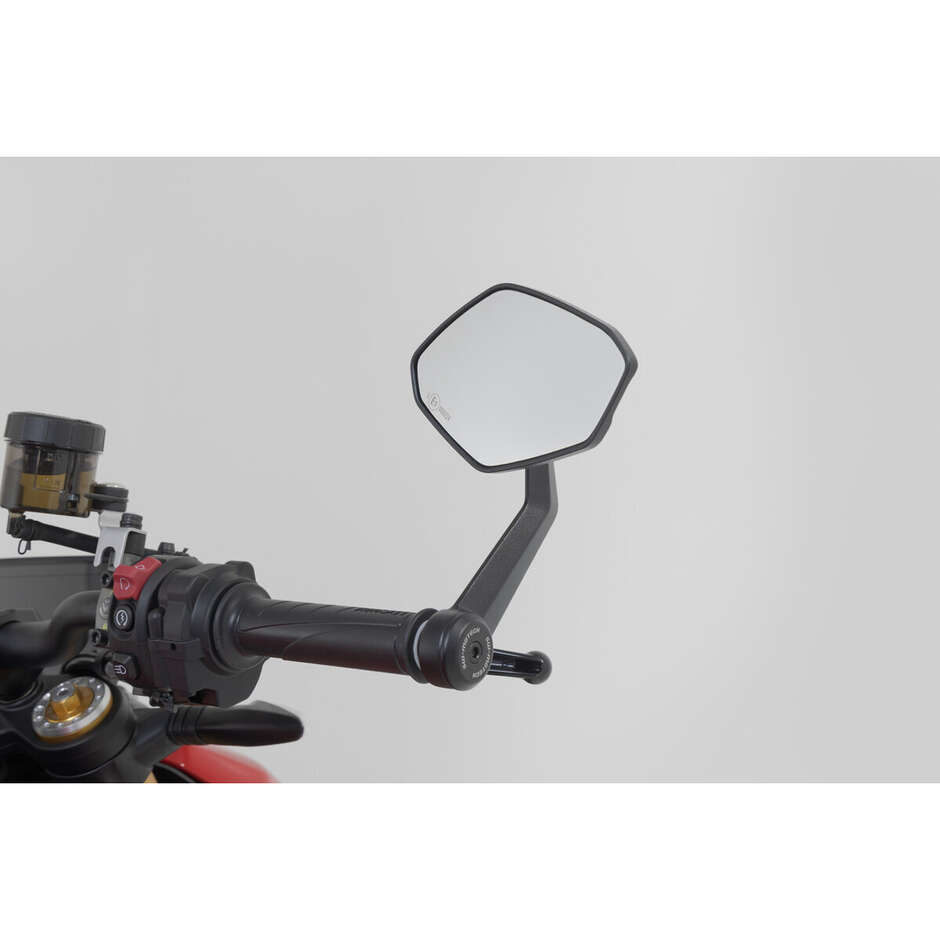 Schwarzer Lenker-Rückspiegel Sw-Motech MIR.04.882.10002 für Aprilia, Ducati, Honda, KTM, Yamaha Modelle