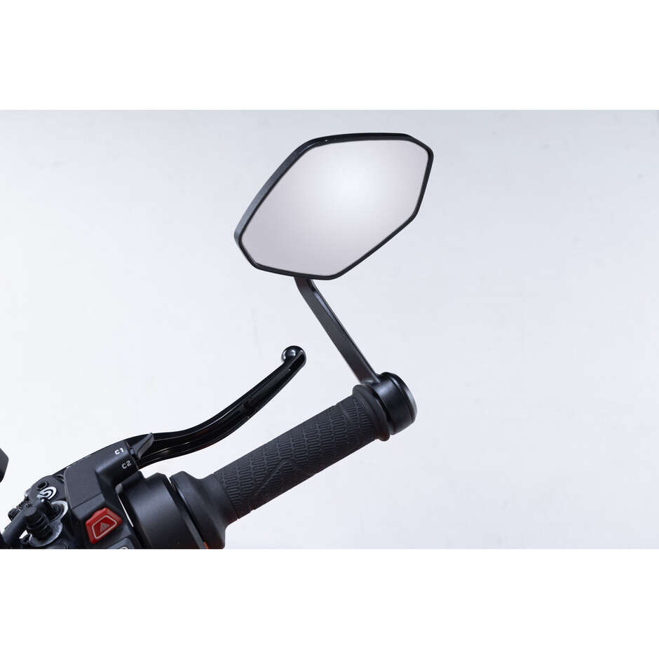 Schwarzer Lenker-Rückspiegel Sw-Motech MIR.04.915.10000 für KTM 1290/1390 Super Duke R / Evo