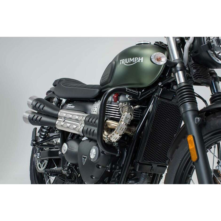 Schwarzer Motorschutzbügel Sw-Motech SBL.11.884.10000/B für Triumph Bonneville 1200 Speedmaster (18-24)/Bobber (17-24); Street Scrumbler 900 (17-22)