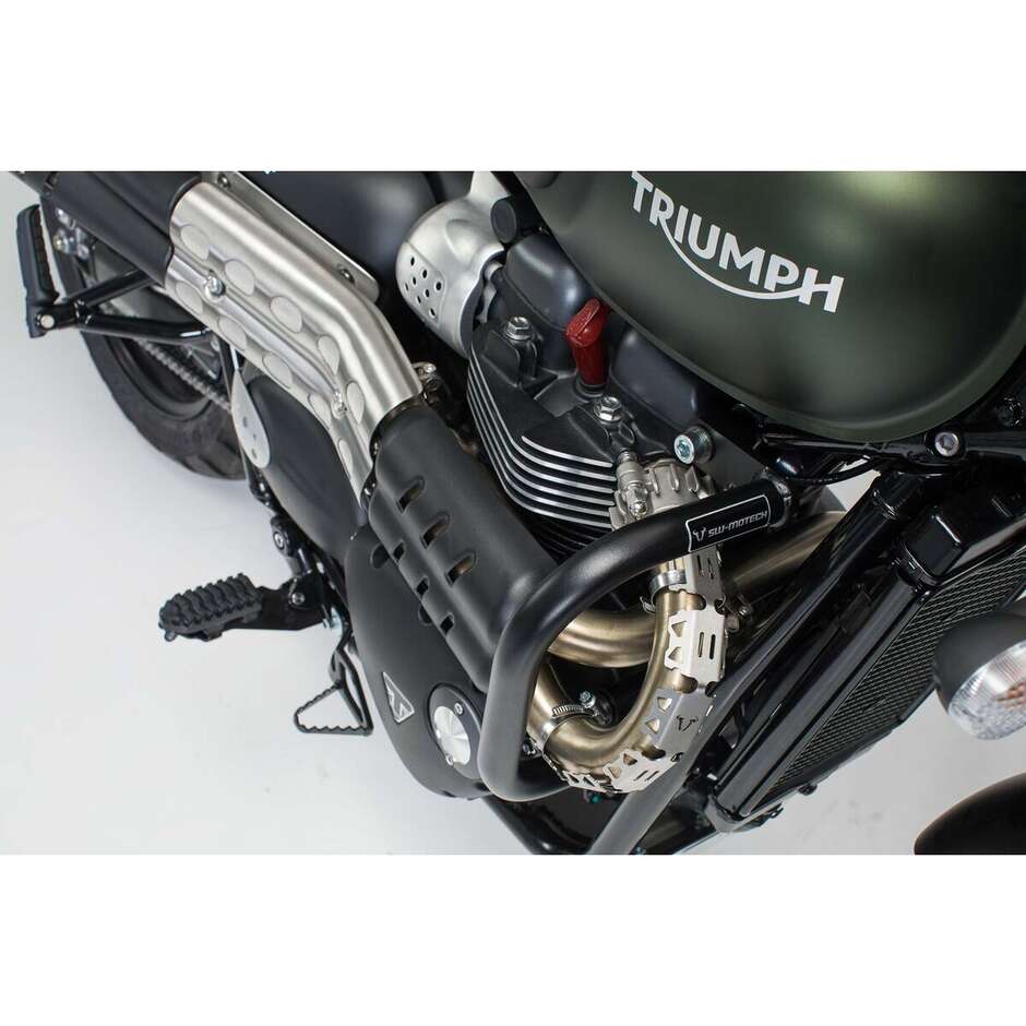 Schwarzer Motorschutzbügel Sw-Motech SBL.11.884.10000/B für Triumph Bonneville 1200 Speedmaster (18-24)/Bobber (17-24); Street Scrumbler 900 (17-22)