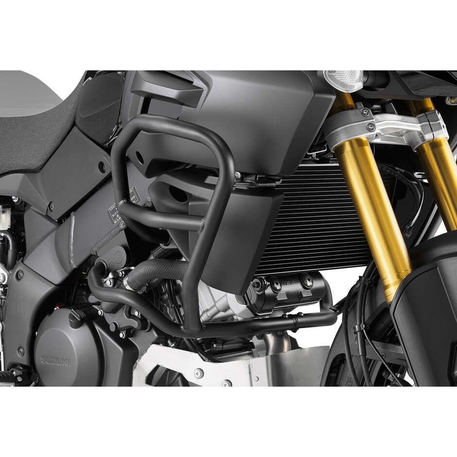 Schwarzer röhrenförmiger Motorschutz Integrierter Schieber Givi TN3105 Für Suzuki DL 1000 V-Strom (14 > 19)