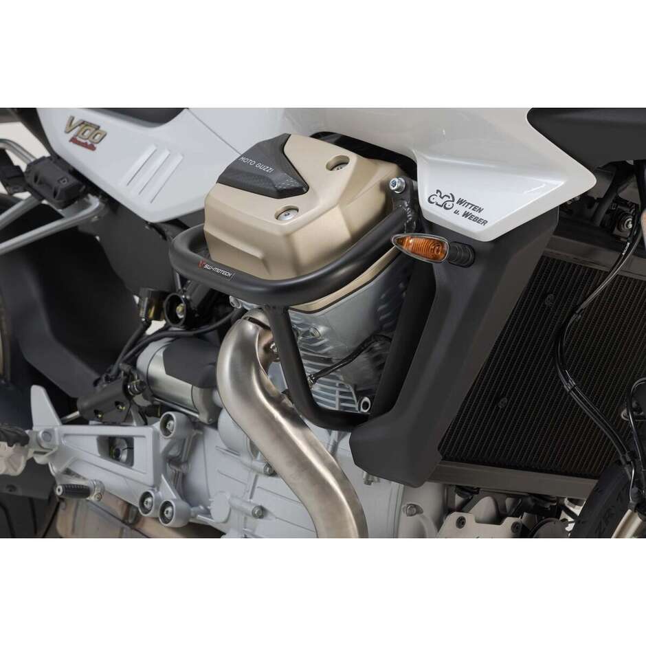 Schwarzer Sw-Motech SBL.17.038.10001/B Motorrad-Sturzbügel für Moto Guzzi V100 Mandello/S, Stelvio