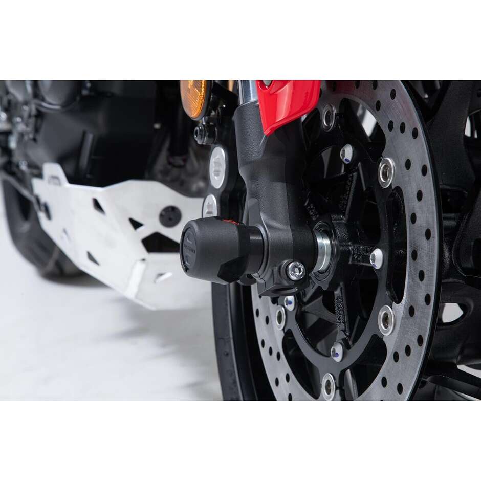 Schwarzer Vorderrad-Achsenschutzsatz STP.06.176.11100/B für Yamaha Tracer 9 / GT (20-)
